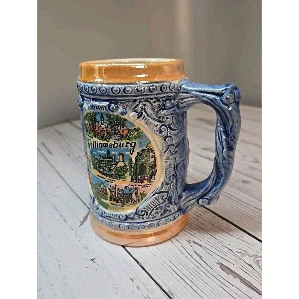 Williamsburg VA Souvenir Stein Beer Mug‎ - 4 1/2